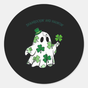 Kabouterklaver en spookachtige geesten St. Patrick Ronde Sticker