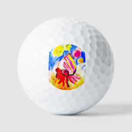 Kabouterkreeft waterverf plezier golfballen