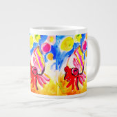 Kabouterkreeft waterverf plezier grote koffiekop (Voorkant rechts)