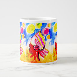 Kabouterkreeft waterverf plezier grote koffiekop