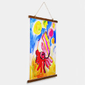 Kabouterkreeft waterverf plezier hangend wandkleed (Gebogen)