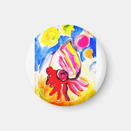 Kabouterkreeft waterverf plezier magneet (Voorkant)