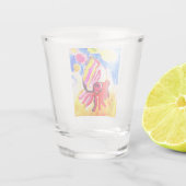 Kabouterkreeft waterverf plezier shot glas (Achterkant)