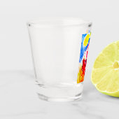 Kabouterkreeft waterverf plezier shot glas (Links)