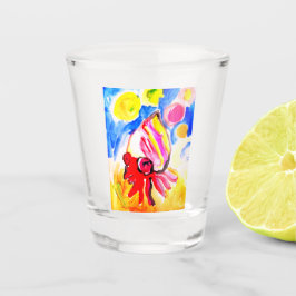 Kabouterkreeft waterverf plezier shot glas