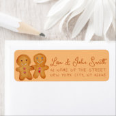 Kaboutermannetjes Paar Bruin Schrift Retouradres L Etiket (Insitu)