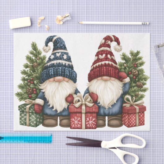 Kabouters als cadeau tissuepapier (Craft)