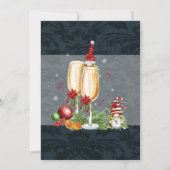 Kabouters,Champagneglas,Boog Kerstfeest Kaart (Achterkant)