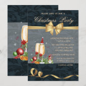 Kabouters,Champagneglas,Boog Kerstfeest Kaart (Voorkant / Achterkant)