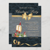 kabouters, champagneglas, strikkerstfeest kaart (Voorkant / Achterkant)