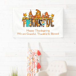 Kabouters Dankbaar Gezegend Thanksgiving Spandoek