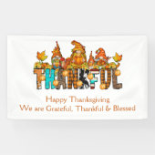 Kabouters Dankbaar Gezegend Thanksgiving Spandoek (Horizontaal)