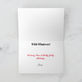 Kabouters dekken grappige kerstkaart kaart (Binnen)