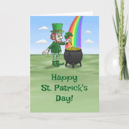 Kabouters Gelukkig St. Patrick's Dag Kaart