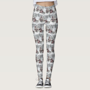 kabouters in de sneeuwtekening leggings