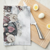 kabouters in de sneeuwtekening theedoek (Quarter Fold)