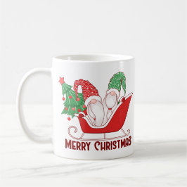 Kabouters in een slee vrolijk kerstfeest koffiemok