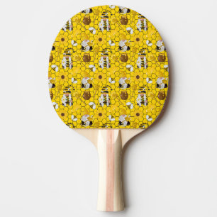 Kabouters Maken Honing Gele Bloemenen Honingbijen  Tafeltennisbatje