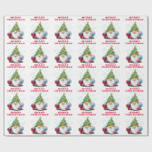 Kabouters met cadeau kerst inpakpapier (Vlak)
