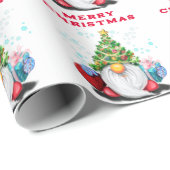 Kabouters met cadeau kerst inpakpapier (Rol Hoek)