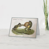Kabouters met een slak Kerstkaart uit het verleden Feestdagen Kaart (Voorkant)
