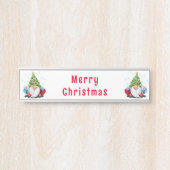 Kabouters met Kerstcadeaus Deurbordje (Voorkant)