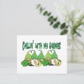Kabouters op St. Patrick's Day Feestdagenkaart (Staand voorkant)