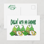 Kabouters op St. Patrick's Day Feestdagenkaart (Voorkant / Achterkant)