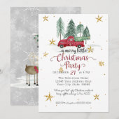 Kabouters Rode Boerderij Truck Kerstfeestje Feestdagenkaart (Voorkant / Achterkant)