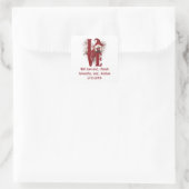 Kabouters Rode Liefde Cute Bruiloft  Vierkante Sticker (Tas)