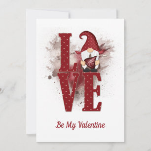Kabouters Rode Liefde Cute Personaliseer Valentijn Feestdagenkaart