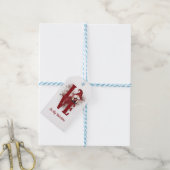 Kabouters Rode Liefde Schattig Valentijnsdag Cadeaulabel (Met Touw)