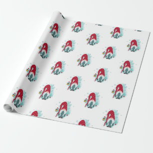 Kabouters Sneeuwvlokken Prettig Kerstfeest Cadeaupapier