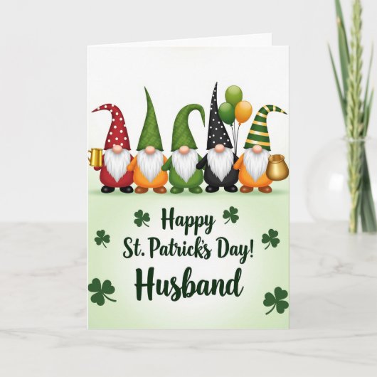 Kabouters St. Patrick's Day Glitter Kaart (Voorkant)