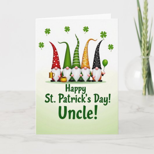 Kabouters St. Patrick's Day Oom Kaart (Voorkant)