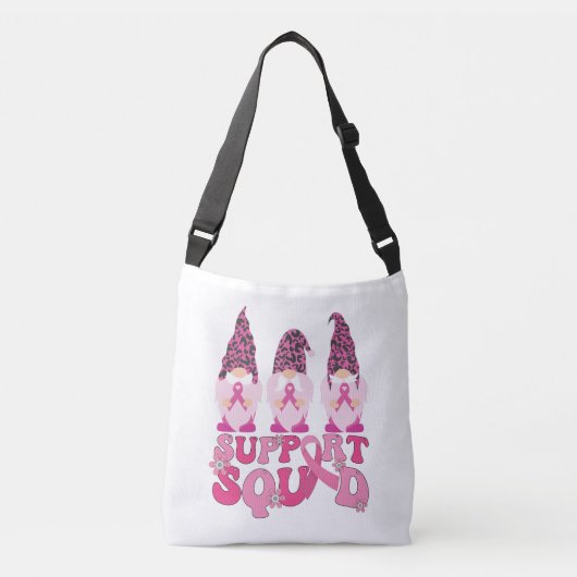 Kabouters Steun Team Borstkanker Bewustzijn Crossbody Tas (Voorkant)