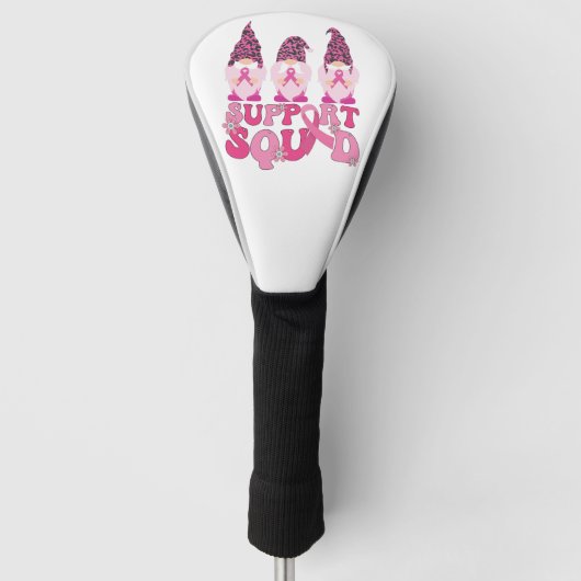 Kabouters Steun Team Borstkanker Bewustzijn  Golfheadcover (Voorkant)
