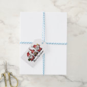 Kabouters voor Kerstmis Cadeaulabel (Met Touw)