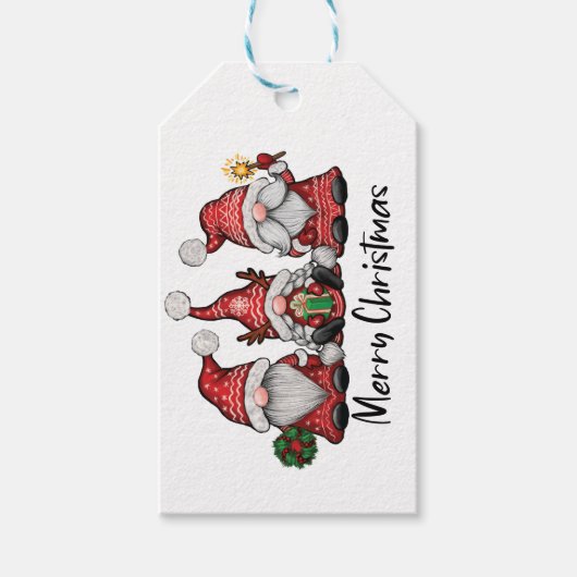 Kabouters voor Kerstmis Cadeaulabel (Voorkant)