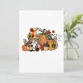 Kabouters voor Thanksgiving Herfstbladeren Kaboute Kaart (Staand voorkant)
