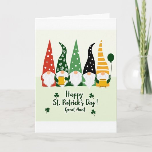 Kabouterstrepen St. Patrick's Dag Kaart (Voorkant)