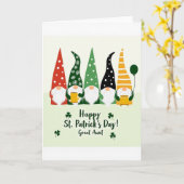 Kabouterstrepen St. Patrick's Dag Kaart (Gele Bloem)