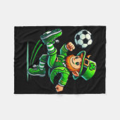 Kaboutervoetbal St. Patrick's Day Speler Jongens M Fleece Deken (Voorkant (Horizontaal))