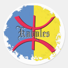Kaboylië vlag Verstoorde ronde stickers