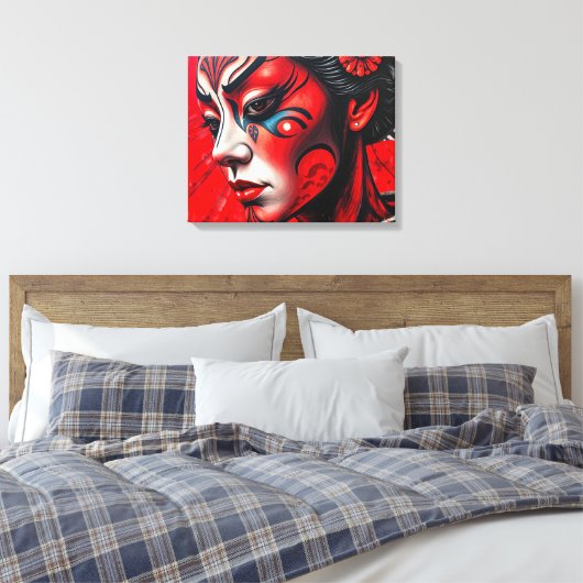 Kabuki 10 canvas afdruk (Insitu (Slaapkamer))