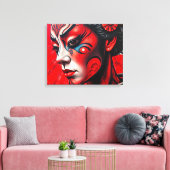 Kabuki 10 canvas afdruk (Insitu (Woonkamer))