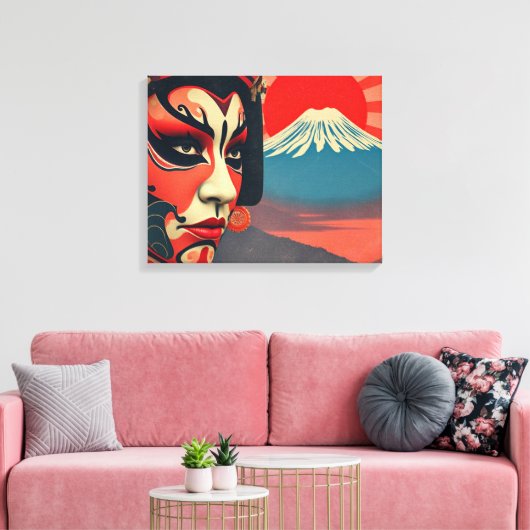 Kabuki 3 canvas afdruk (Insitu (Woonkamer))