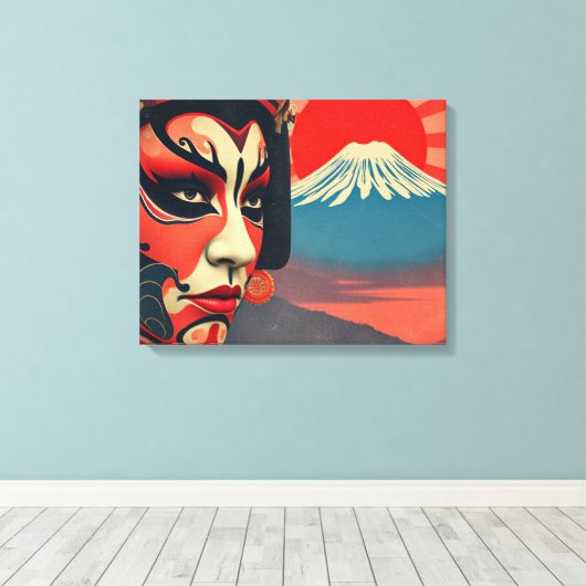 Kabuki 3 canvas afdruk (Insitu (Houten vloer))