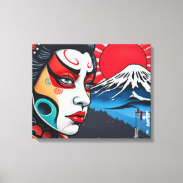 Kabuki 4 canvas afdruk