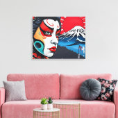 Kabuki 4 canvas afdruk (Insitu (Woonkamer))